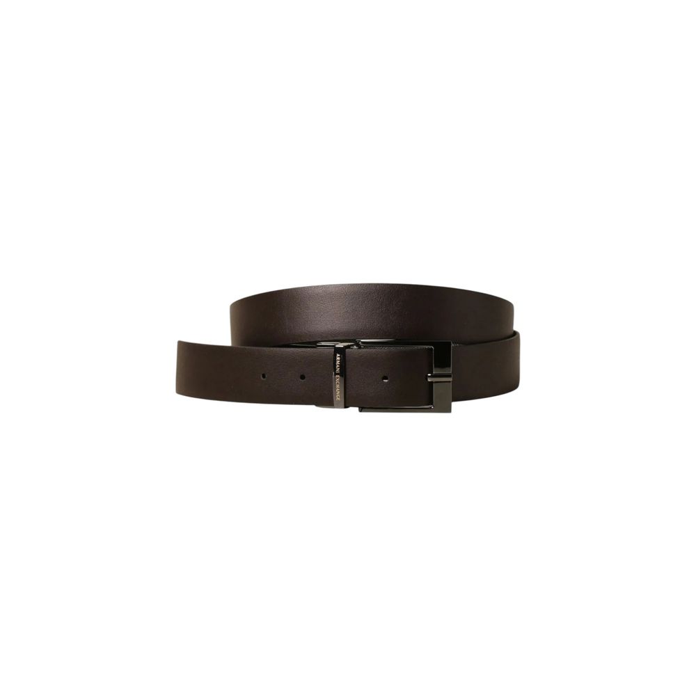 Armani Exchange Black Leather Belt