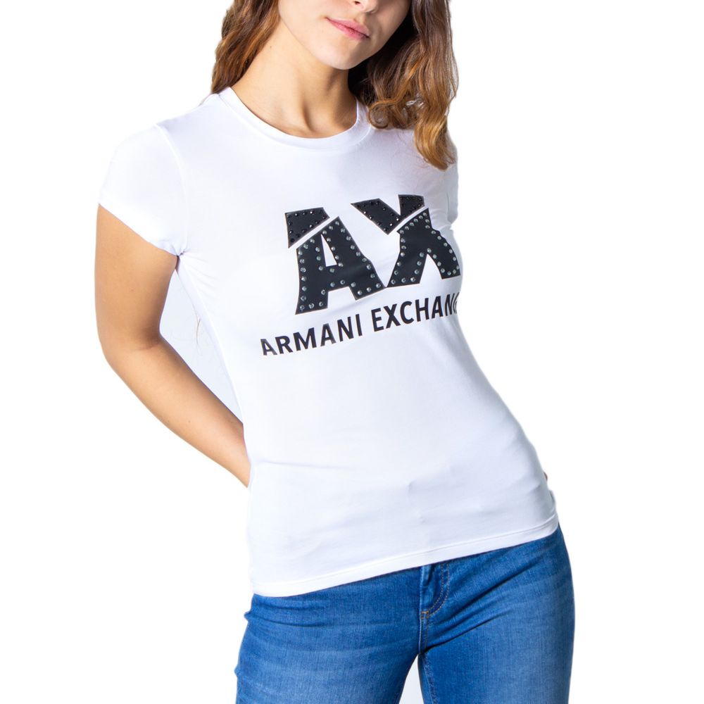 Armani Exchange White Cotton T-Shirt