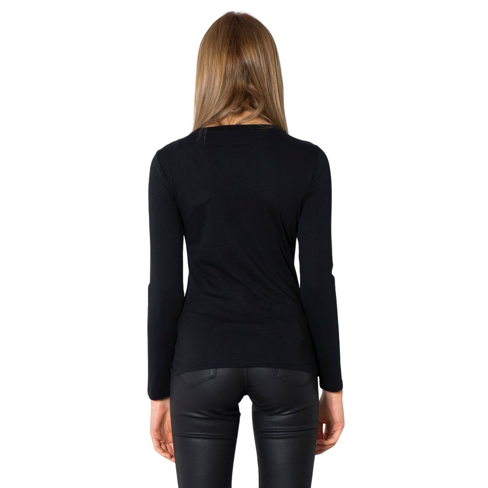 Armani Exchange Black Cotton Long Sleeve