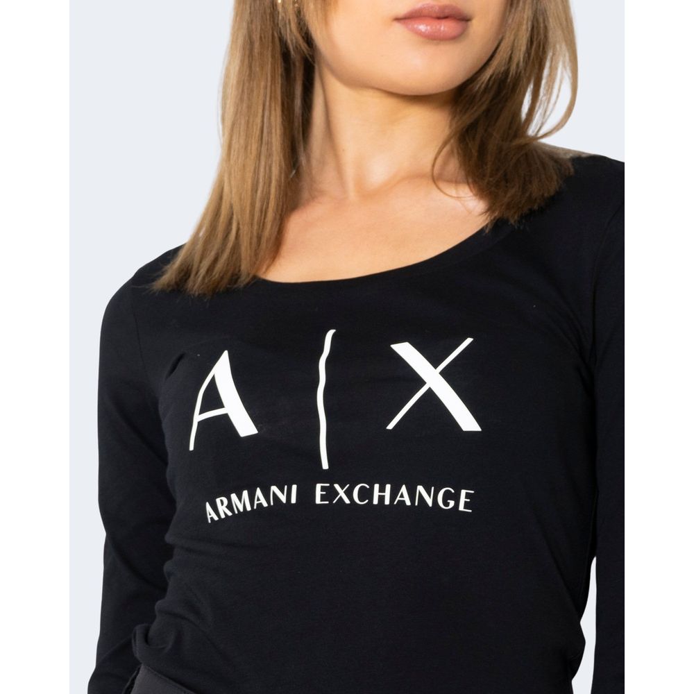 Armani Exchange Black Cotton Long Sleeve