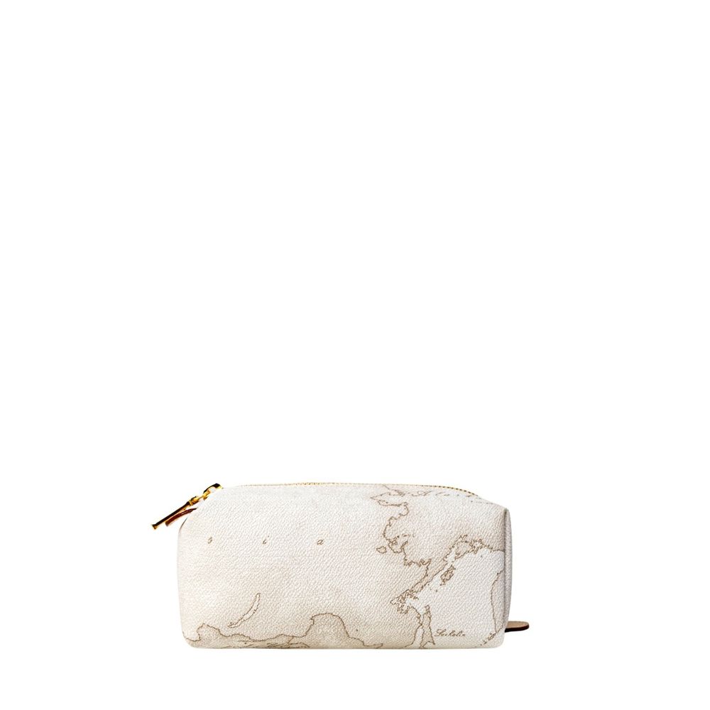 Alviero Martini Prima Classe White Cotton Clutch Bag