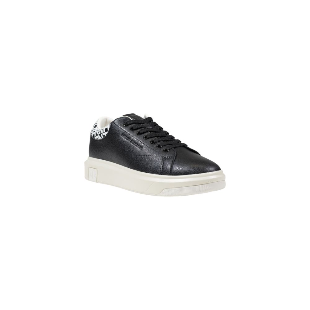 Armani Exchange Black And White Leather Sneaker