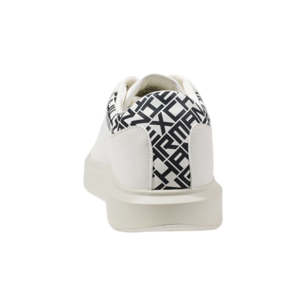 Armani Exchange Black And White Leather Sneaker