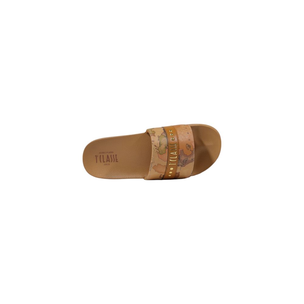 Alviero Martini Prima Classe Brown Polyethylene Slipper