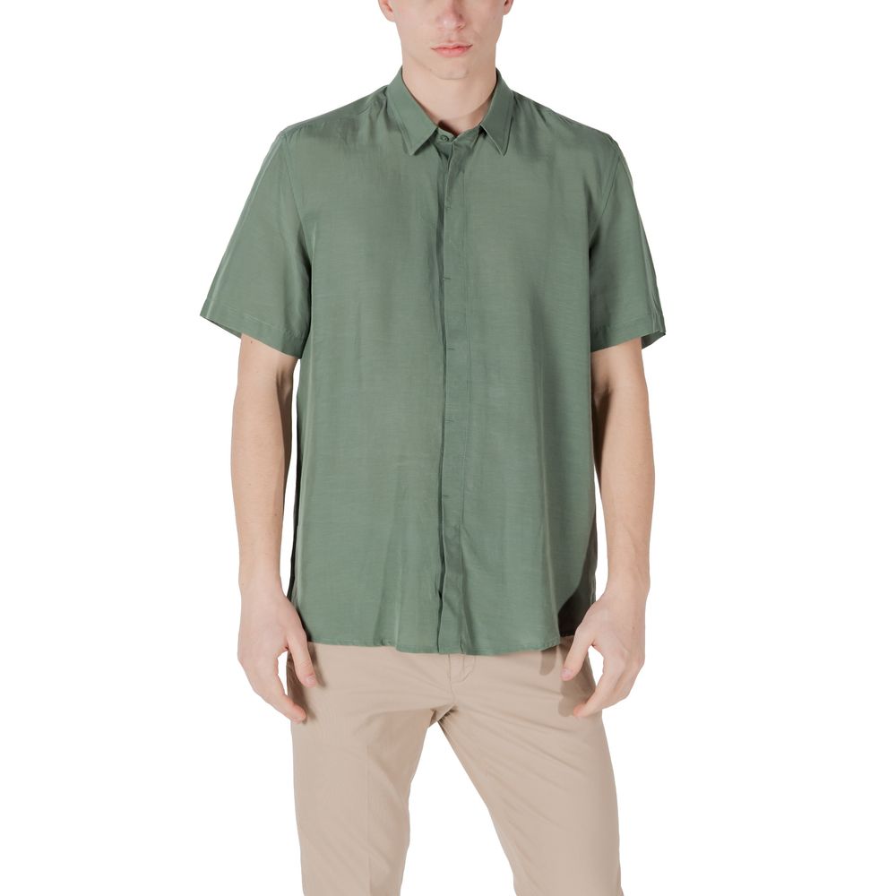 Antony Morato Green Lyocell Shortsleeve