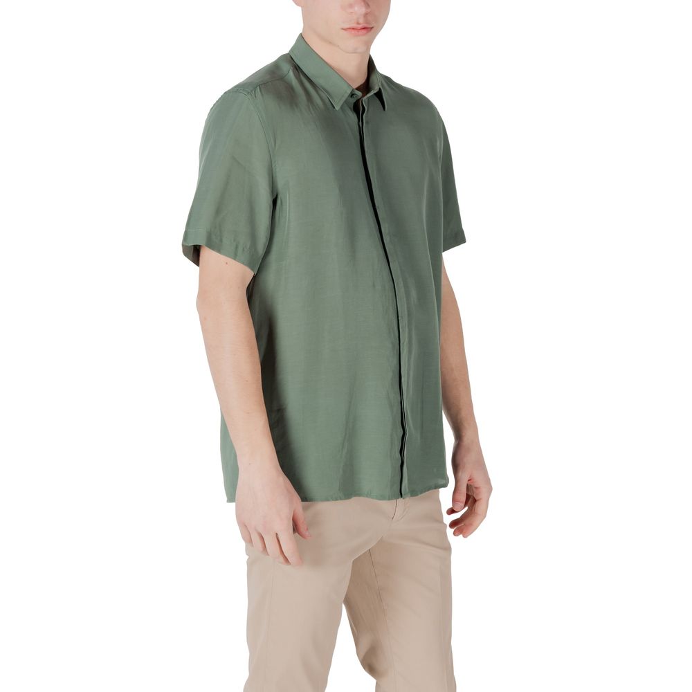 Antony Morato Green Lyocell Shortsleeve