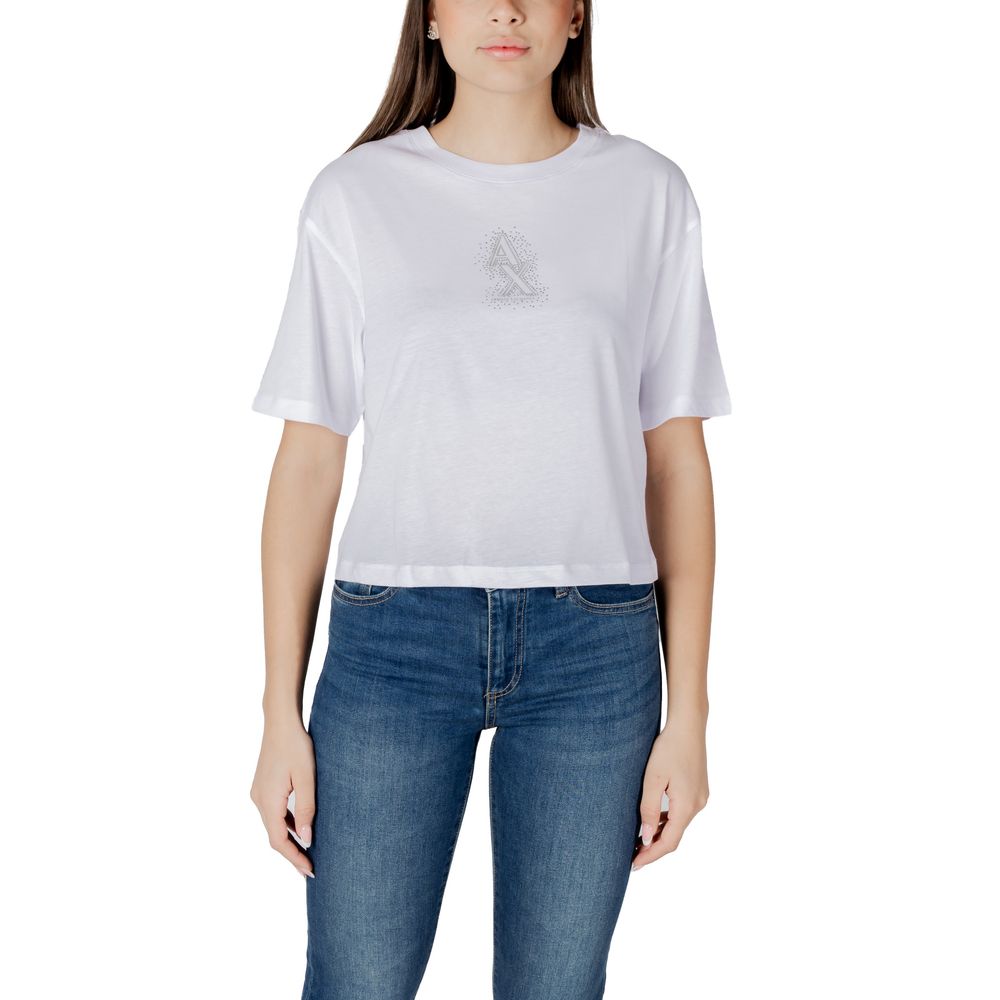 Armani Exchange White Cotton T-Shirt