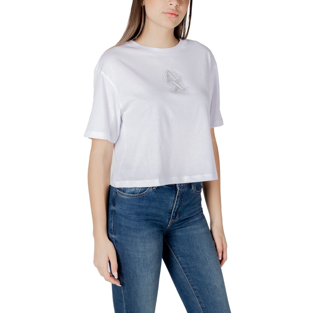 Armani Exchange White Cotton T-Shirt