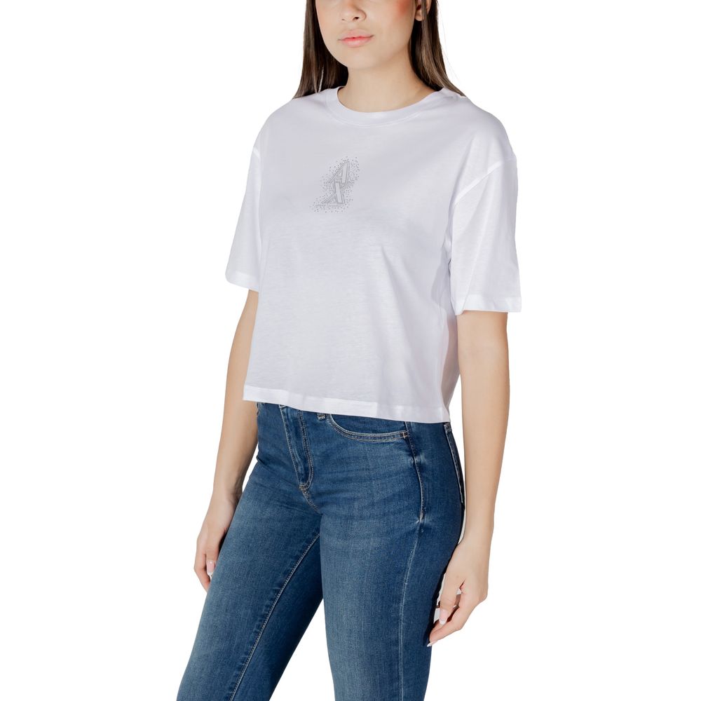 Armani Exchange White Cotton T-Shirt
