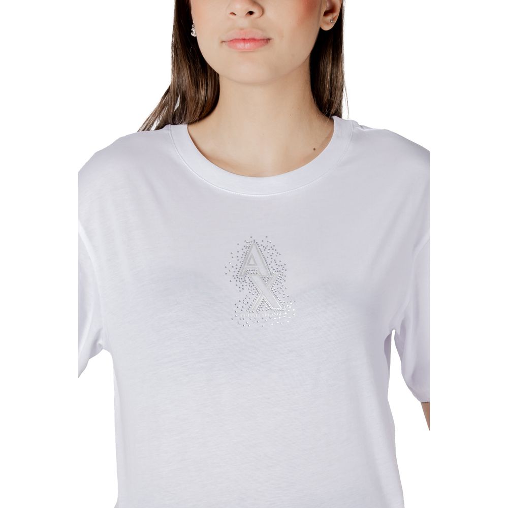 Armani Exchange White Cotton T-Shirt