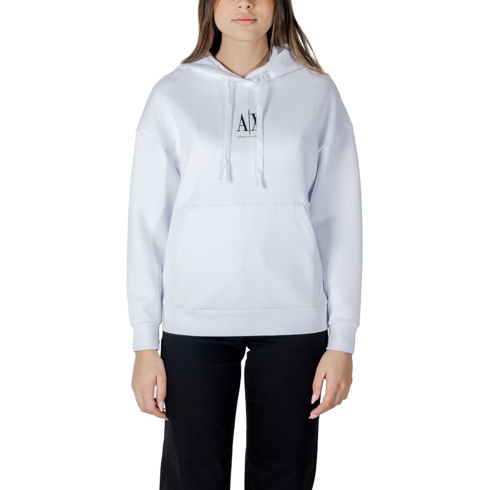 Armani Exchange White Cotton Hoody