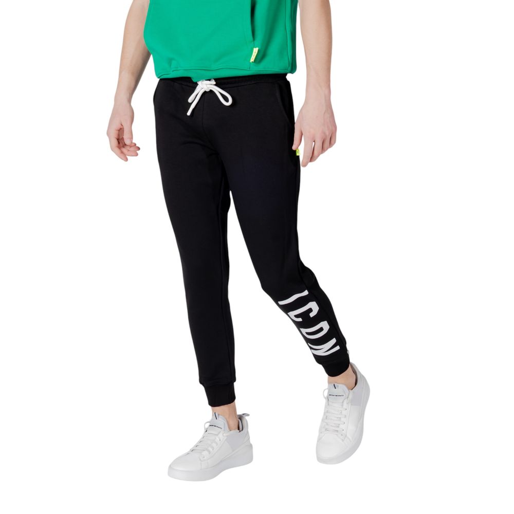 Icon Black Cotton Joggers Workout Pant
